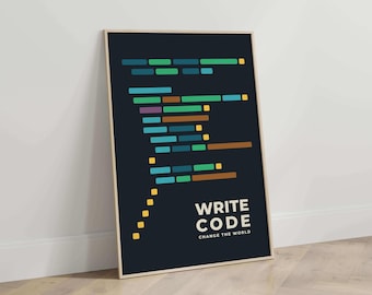 Code Definition Art Print, Programmer Wall Art, Modern Tech Office Decor, Digital Download