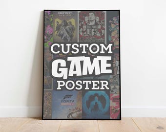 Custom Poster, Video Game Wall Art, Gamer Room Decor, Personalized Gaming Print, Game Gift,Digital Download