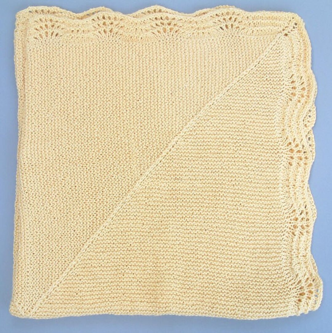 Soft Yellow Cotton Baby Blanket Etsy UK
