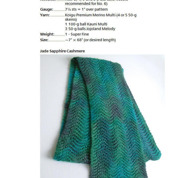 Feather and Fan Scarf Pattern