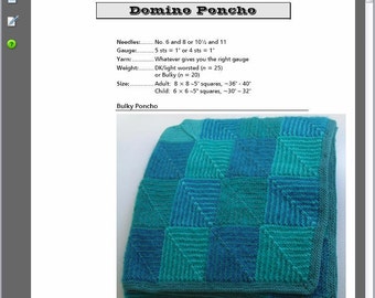 Domino Poncho Pattern