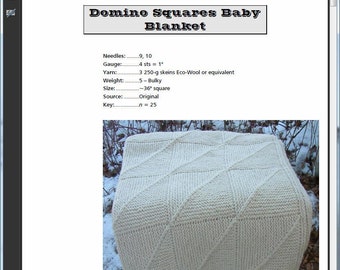 Domino Squares Baby Blanket Pattern