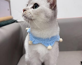Crochet Cat Collar Pattern: Easy Pet Scarf (Digital Download, PDF)