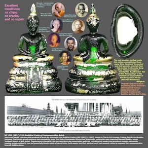 Emerald Buddha Statue | Cast Glass Thai Buddha | 25th Buddhist Century Commemorative Batch