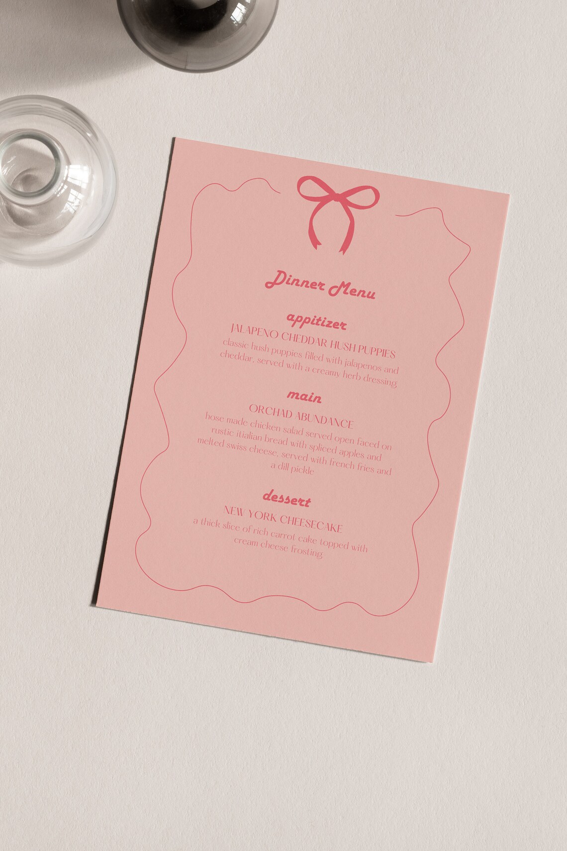 Digital Menu Editable Template, Menu Template, Wedding Dinner Menu ...
