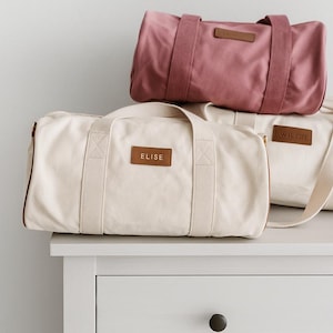 Personalized Bridesmaid Gifts, Duffle Bag, Custom Monogrammed Travel Bag, Honeymoon Bag, Overnight Bag, Bachelorette Party Weekender Bag