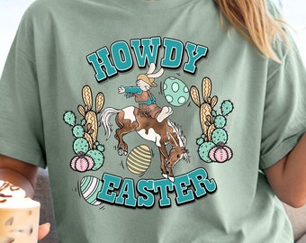 Howdy Easter T-shirt, Cowboy Easter Shirt, Western Easter Sweatshirt, Boho Easter Matching Tee, Howdy Easter Outfit, Cowgirl Easter Gift