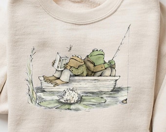 Frog 90s Graphic Shirt, Unisex Oversize Cotton Toad Tee, Nature Shirt, Comfort Frog T-Shirt, Book Lovers Sweatshirt
