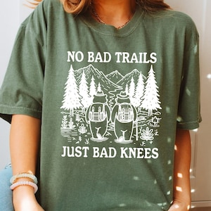 Komfort keine schlechten Wege nur schlechte Knie Shirt, lustiges Wander Shirt, Camping Shirt, Trekking T-shirt, Retro Abenteuer Shirt, Meme Shirt