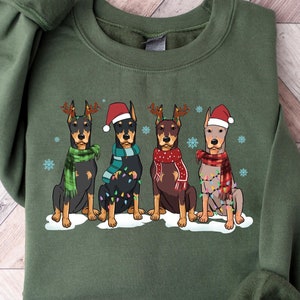 Christmas Doberman Sweatshirt, Christmas Dog Shirt, Xmas Doberman Tshirt, Funny Christmas Gifts, Doberman Mom Shirt, Doberman Lover Shirt