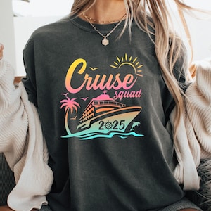 Camiseta Cruise Squad 2025, camiseta familiar Cruise Squad, ropa de crucero a juego para toda la familia, regalo de vacaciones a juego para toda la familia, camiseta retro de vacaciones de verano
