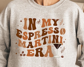 Espresso Martini-tröja, Espresso Martini-t-shirt, trendig cocktailtröja, Bach Cocktail-tröja, söt motivationsgåva