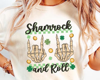 T-shirt de la Saint-Patrick shamrock and roll, chemise drôle de la Saint-Patrick, sweat-shirt de la Saint-Patrick, cadeau de la Saint-Patrick, chemise trèfle porte-bonheur