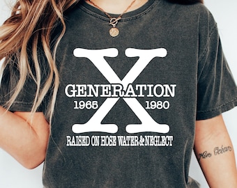 T-shirt Gen X, T-shirt Gen X, Felpa Gen X, Camicia Gen X, T-shirt donna estetica anni '80 e '70, Tshirt retrò X Generation