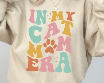 In My Cat Mom Era Sweatshirt, Cat Mom Era Shirt, Cat Mom Gifts, Funny Mom Crewneck, Cat Mom Birthday Tshirt, Aesthetic Shirt For Cat Owner
