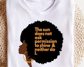 Afro Silhouette Empowerment Sweatshirt: Inspirierende schwarze Frauen T-Shirt