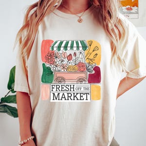 Custom Fresh Off The Market Bachelorette Shirt, Personalized Wildflower Bachelorette Party Tee, Garden Bridal Party Gift, Floral Bride Tee