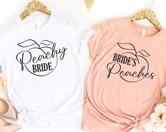 Peachy Bride Shirt, Bachelorette Shirts, Southern Bachelorette Shirts, Peach Bachelorette Tees, Bachelorette Party Team Shirts