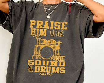 Maglietta Batterista T-Rex - Regalo Per Musicisti E Appassionati Drummers - Foto 8