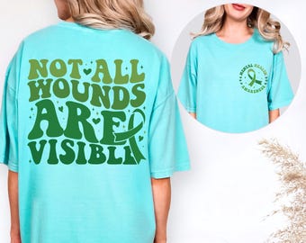 Comfort Colors® Mental Health Awareness Shirt, Not All Wounds Are Visible Tshirt, Mental Health Apparel, Therapist Sessions Crewneck