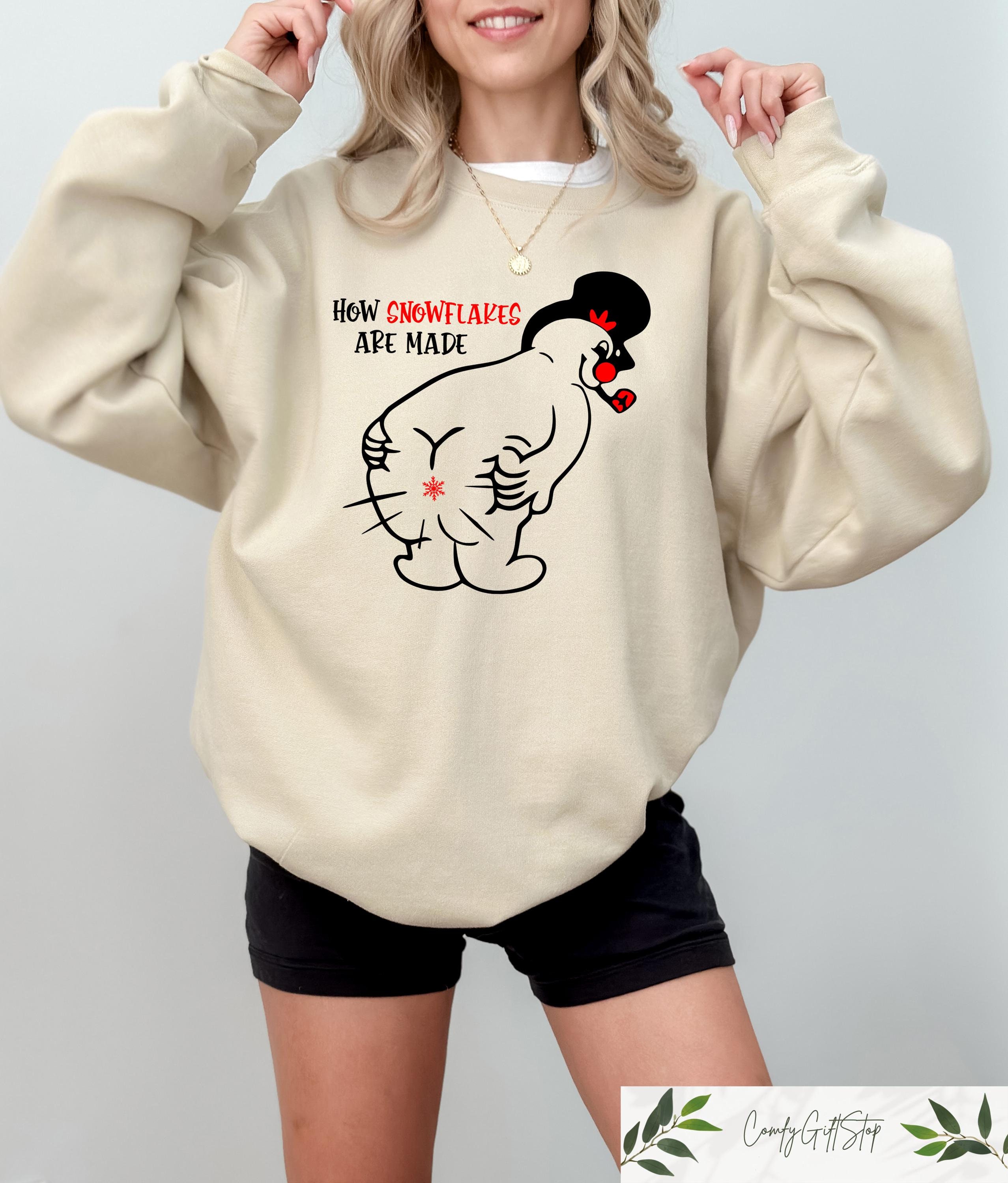 How Snowflakes Are Really Made Sweatshirt, Sarcastic Christmas Sweater, Funny Christmas Gift, Funny Xmas Crewneck, Cute Christmas Shirt