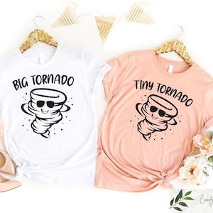 Matching Mama And Mini Family T-shirt, Storm Chaser Shirt, Big Tiny Tornado Sweatshirt, Trendy Mama Mini Gift,  Family Matching Outfit