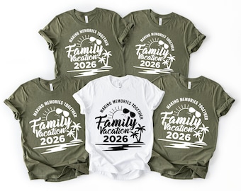 Family Vacation 2026 Shirt, Family Holiday Tshirt, Beach Squad Tee, Travel Gift, Summer Crew Top, Family Vacay Shirt, Summer Vacation Hoodie