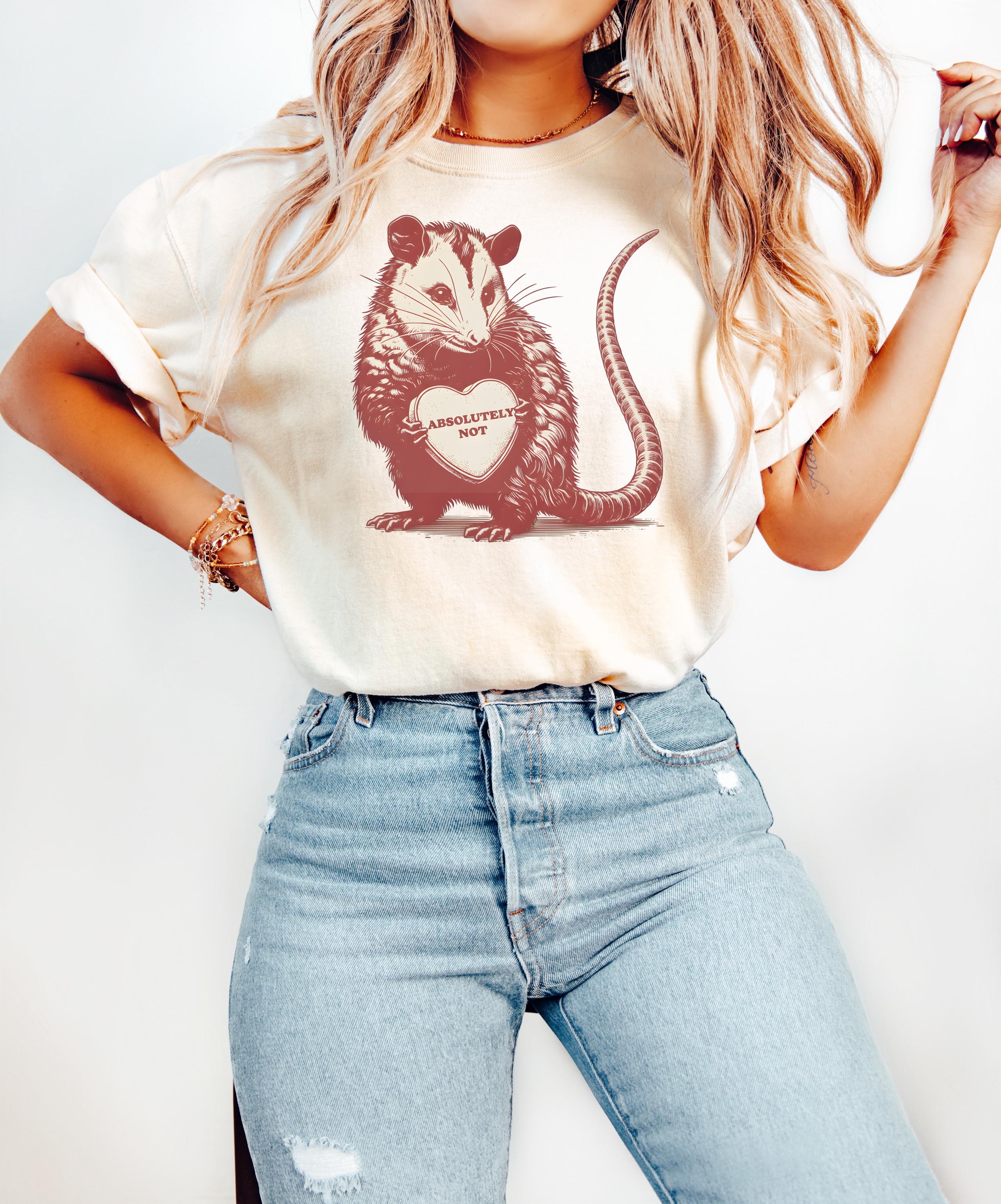 Absolutely Not Shirt, Funny Opossum Tee, Anti Valentines Day