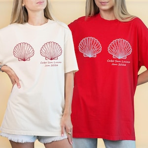 Comfort Colors® Custom Mermaid Bachelorette Shirt, Coastal Beach Bach, Sea Shell Bride Shirt, Seashells Bridal Shirt, Shirt for Women