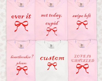 Comfort Colors Valentine's Day Shirt, Matching Anti Valentines Day Tshirt, Valentine Gang Tee, Custom Valentine Top, Valentine Season Gift