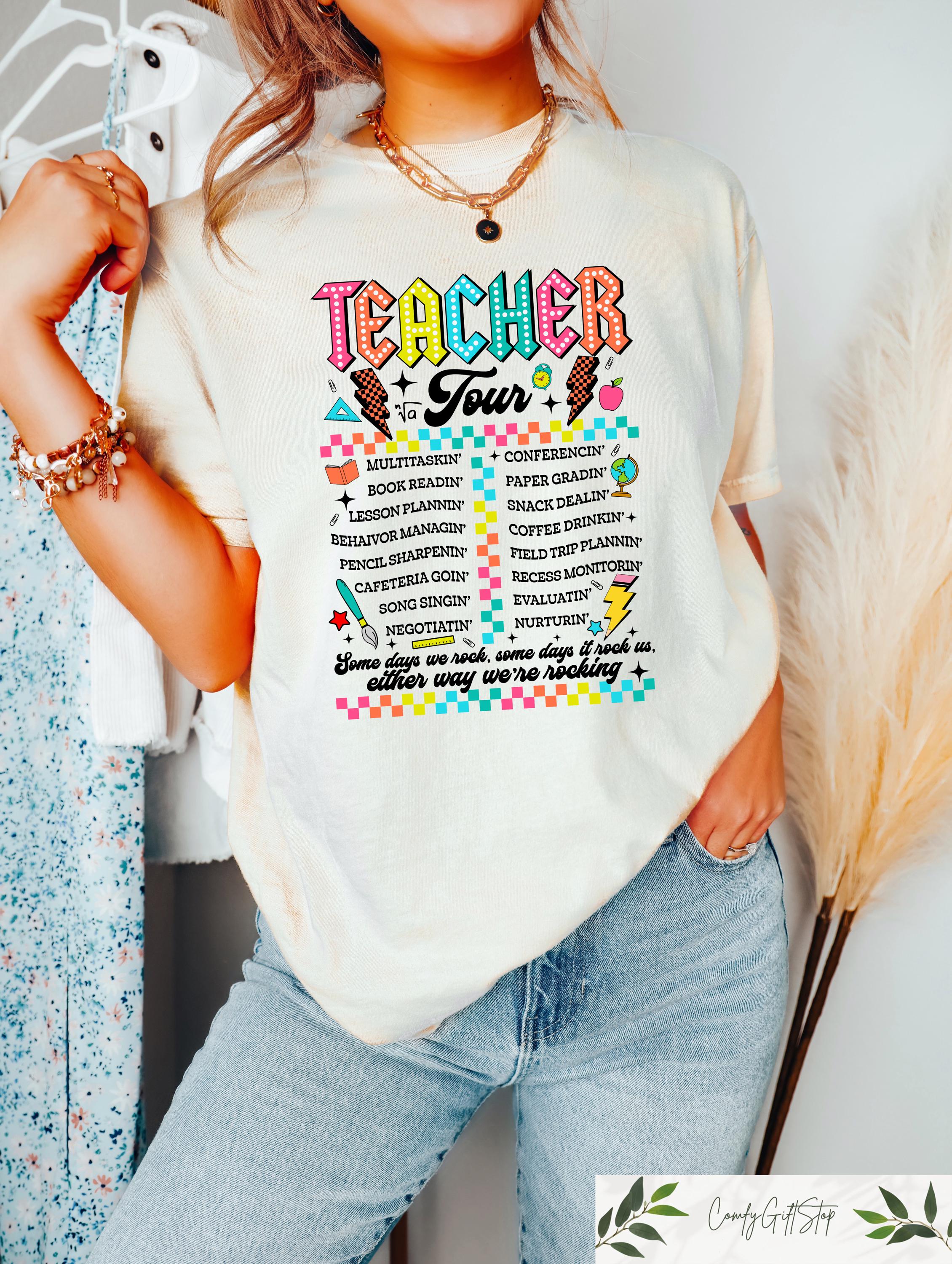 Retro Comfort ABCD Teacher Tour Shirt, Retro Teacher T-Shirt, Back To School Tee, Teacher Gift, New Teacher Shirt, Teacher Appreciation Gift