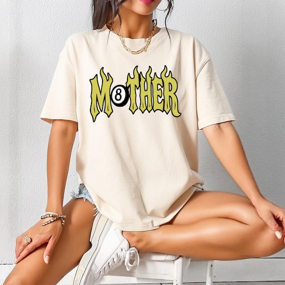 Comfort Colors® Mother Shirt, Trendy 8 Ball Mother Tee, Lucky Mama Tshirt, Retro Flames Rad Mom Top, Mother's Day Gift, Grunge Mama Apparel