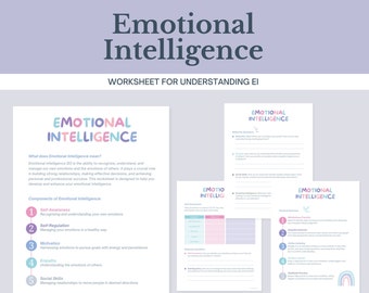 Emotional Intelligence Worksheet: Self Reflection, Relationship Building and Communication Exercises for Personal Growth