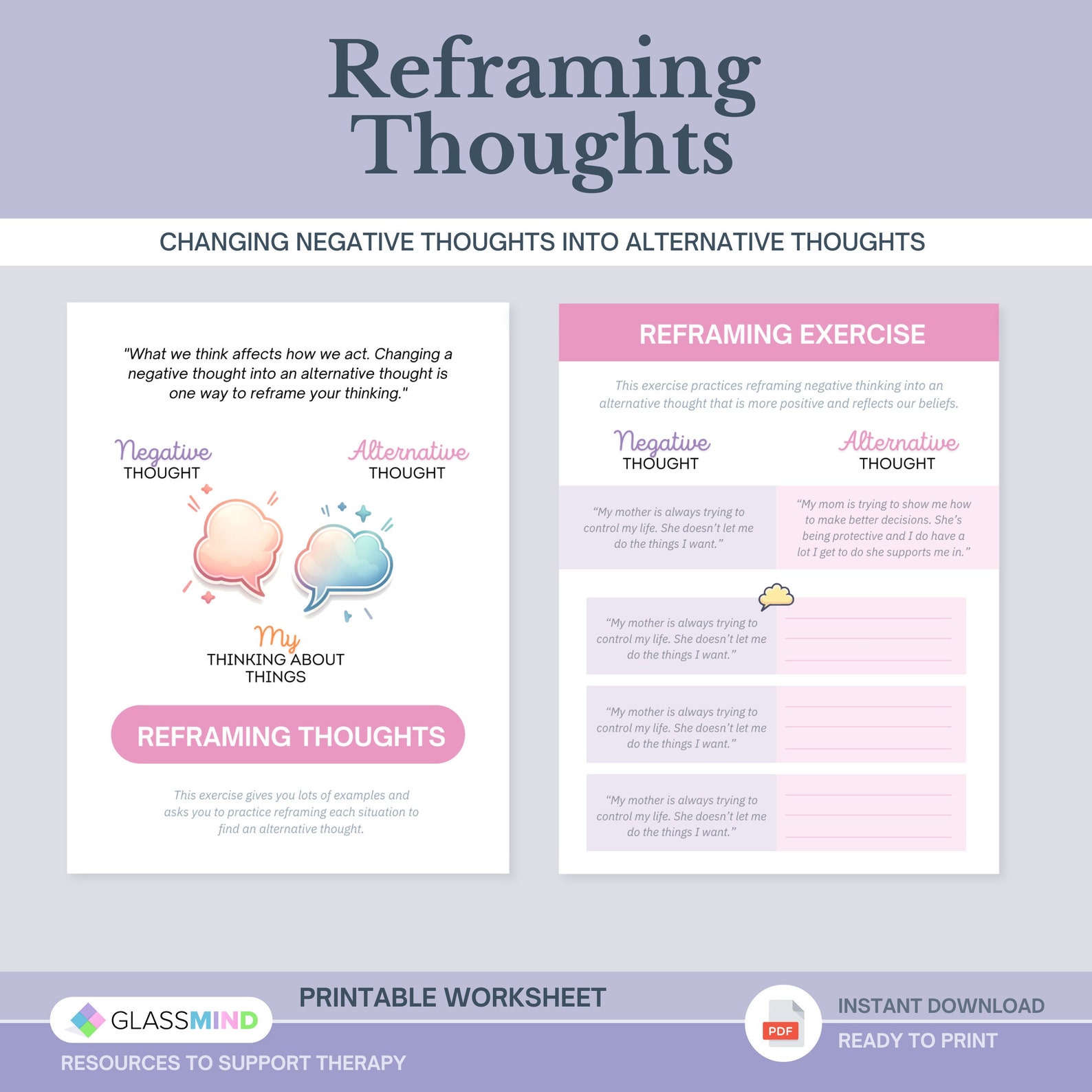 Reframing Thoughts for Blaming, Emotional Reasoning and Jumping to ...