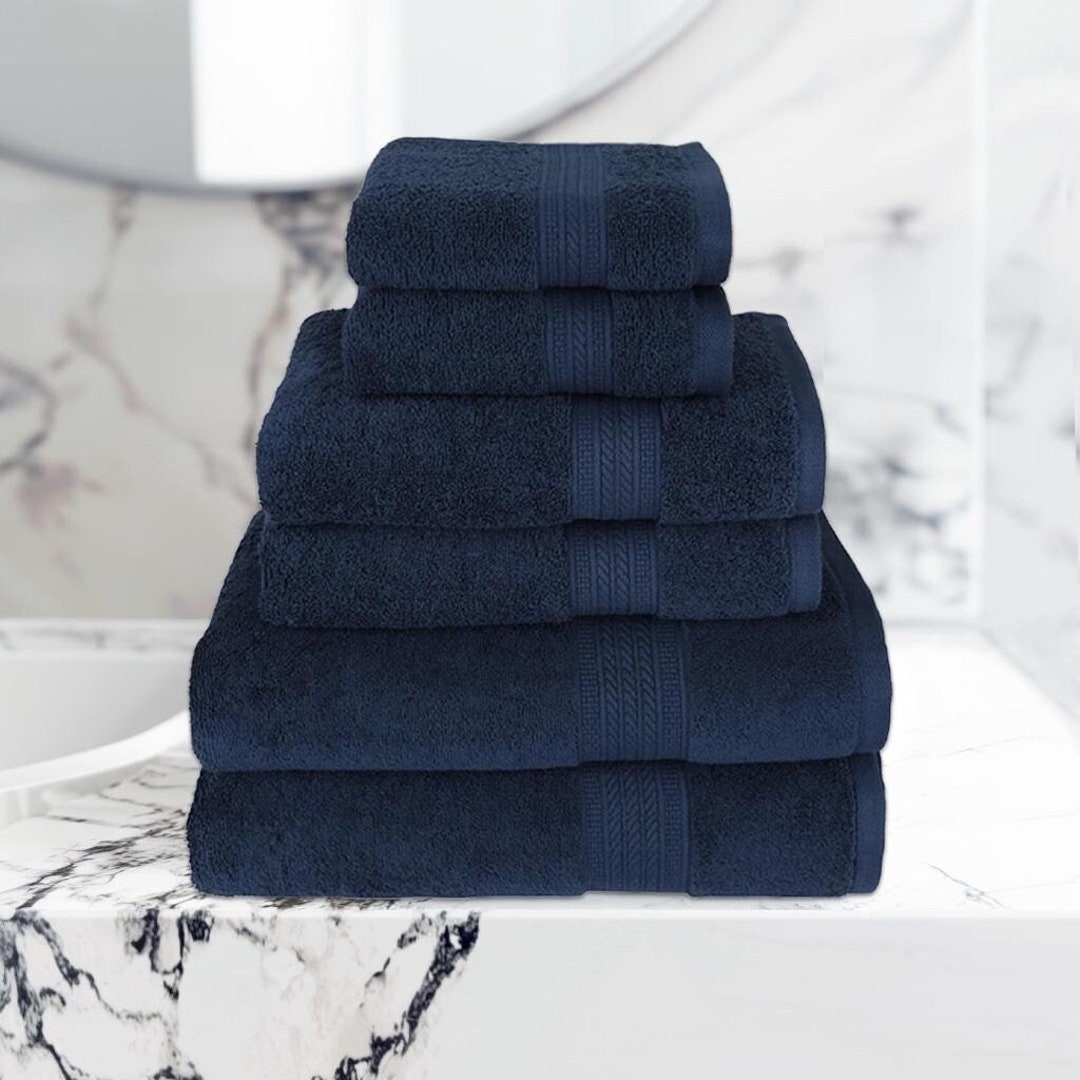 Luxury Bathroom Towels 100% Cotton Towels, 6 Piece Bath Towel Sets, Bath Towels Absorbent Towels ...