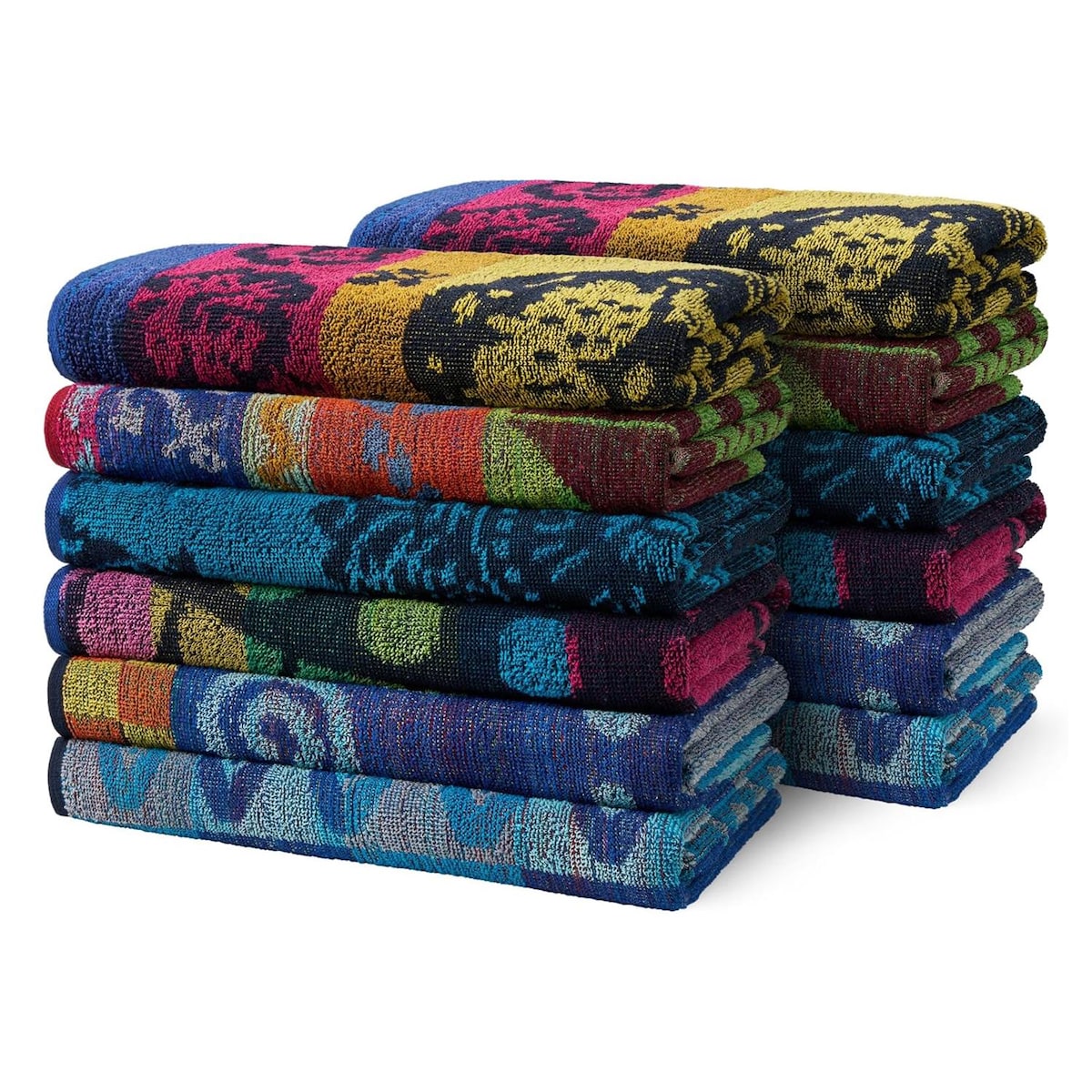 Jacquard Terry Beach Towels: 100% Cotton Pool Towel Gift Bulk (12-Pack)