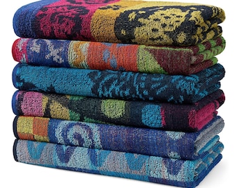 Jacquard Terry Beach Towels | Gift Towel Design, Cotton Beach Towels, Christmas Gifts, Pool Towel Gift, Beach Beach Towel Kids 30x60" 6-Pack