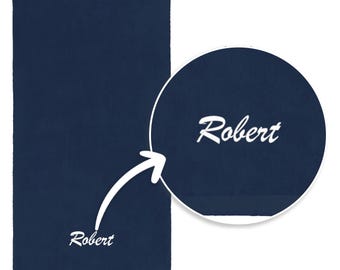 Personalized Beach Towel: Embroidered Velour Cotton, 30"x60"