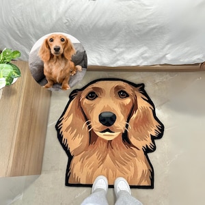 Dog Custom Rug Personalized Pet Tufted Rug Handmade Dog Rug Custom Dog Portrait Custom Cat Carpet Pet Memorial Gift  Dog Remembrance Gift