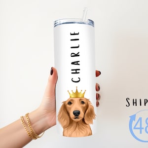 Custom Dog Tumbler Personalized Dog Photo Custom Cat Tumbler with Name Dog Remembrance Gift Picture Tumbler Custom Pet Portrait
