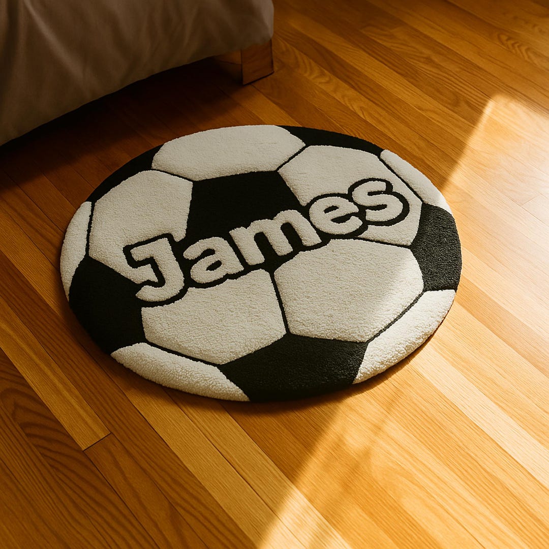 Soccer Custom Tufted Rug Personalized Soccer Gift for Player Senior ...