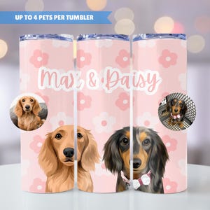 Custom pet tumbler  custom dog portrait cup cat lover gift, Valentine&#39;s pet gift stainless steel pet tumbler, or Dog Remembrance gift cat