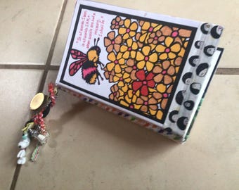 Chunky junk journal with Snoopy charm