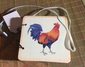 Farm animals junk journal with lanyard