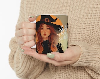 Witch Coffee Mug - Drink Up Witches, 11oz Ceramic