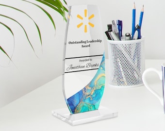 Personalized Acrylic Achievement Award: Custom Corporate Recognition Trophy