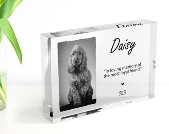Placa conmemorativa para mascotas / Regalos personalizados por la pérdida de una mascota / Regalo de condolencias para gatos, perros y cualquier otro animal