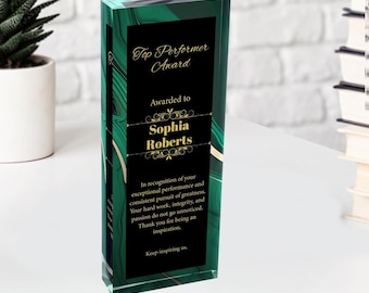 Custom Acrylic Award Plaque: Personalized Teacher or Nurse Gift