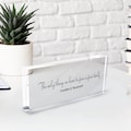 Personalized Quote Acrylic Desk Sign: Custom Inspirational Display