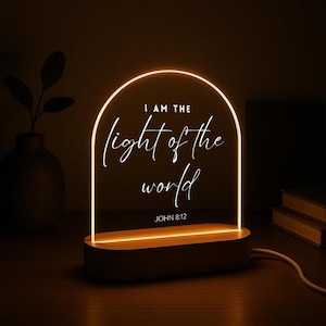 Bible Verse LED Light • Custom LED Night Light • Favorite Bible Verse • LED Frame • New Home Gift • Christmas Gift Christian